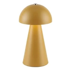 RECHARGEABLE MUSHROOM TABLE LED LIGHT IN YELLOW COLOR WITH 3 LIGHTING PROGRAMS 10X10X19CM RECHARGEABLE MUSHROOM TABLE LED LIGHT IN YELLOW COLOR WITH 3 LIGHTING PROGRAMS 10X10X19CM
