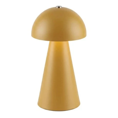 RECHARGEABLE MUSHROOM TABLE LED LIGHT IN YELLOW COLOR WITH 3 LIGHTING PROGRAMS 10X10X19CM