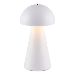 RECHARGEABLE MUSHROOM TABLE LED LIGHT IN WHITE COLOR WITH 3 LIGHTING PROGRAMS 10X10X19CM RECHARGEABLE MUSHROOM TABLE LED LIGHT IN WHITE COLOR WITH 3 LIGHTING PROGRAMS 10X10X19CM