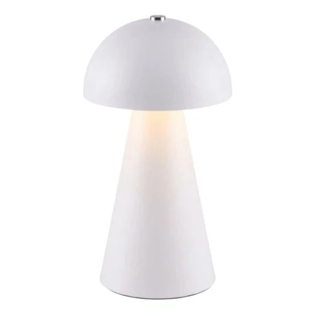 RECHARGEABLE MUSHROOM TABLE LED LIGHT IN WHITE COLOR WITH 3 LIGHTING PROGRAMS 10X10X19CM