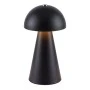 RECHARGEABLE MUSHROOM TABLE LIGHT IN BLACK COLOR WITH 3 LIGHTING PROGRAMS 10X10X19CM