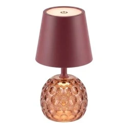 RECHARGEABLE BURGUNDY TABLE LED LIGHT WITH 3 LIGHTING PROGRAMS D11Χ35.5CM RECHARGEABLE BURGUNDY TABLE LED LIGHT WITH 3 LIGHTING PROGRAMS D11Χ35.5CM