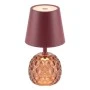 RECHARGEABLE BURGUNDY TABLE LED LIGHT WITH 3 LIGHTING PROGRAMS  D11Χ35.5CM
