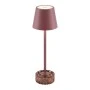 RECHARGEABLE BURGUNDY METAL TABLE LIGHT WITH 3 LIGHTING PROGRAMS  D11Χ35.5CM