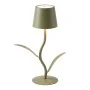 RECHARGEABLE GREEN LED TABLE LIGHT WITH  3 LIGHTING PROGRAMS IN FLOWER SHAPE D10X27CM