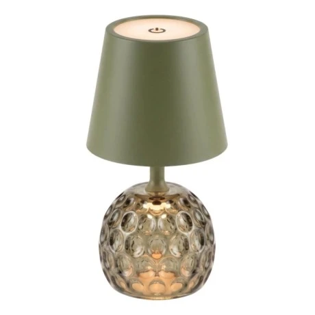 RECHARGEABLE GREEN TABLE LED LIGHT WITH 3 LIGHTING PROGRAMS  D11Χ35.5CM