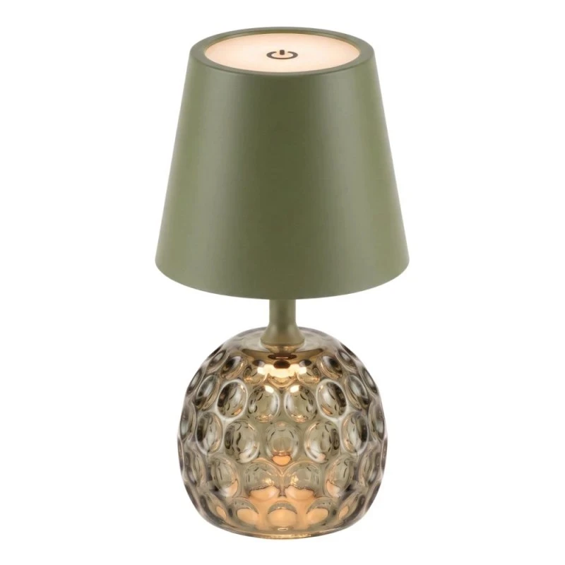 RECHARGEABLE GREEN TABLE LED LIGHT WITH 3 LIGHTING PROGRAMS  D11Χ35.5CM
