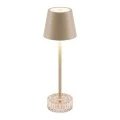 RECHARGEABLE GREEN METAL TABLE LED LIGHT WITH 3 LIGHTING PROGRAMS  D11Χ35.5CM