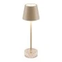 RECHARGEABLE GREEN METAL TABLE LED LIGHT WITH 3 LIGHTING PROGRAMS  D11Χ35.5CM