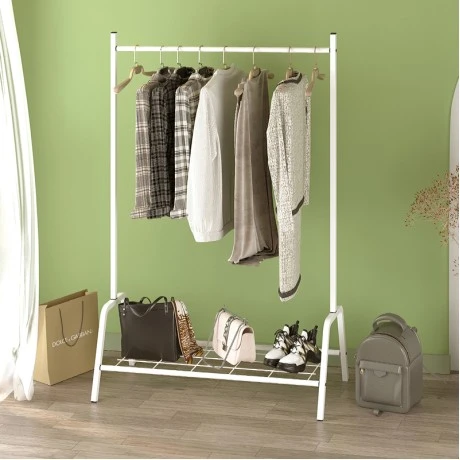 Selman Megapap metallic floor hanger in white color 87.6x36x136cm.