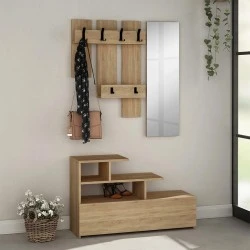 Έπιπλο εισόδου Vesty Megapap χρώμα sapphire oak 100x30x61εκ.