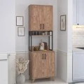 Sedef Megapap melamine kitchen cabinet in pine oak color 61x40x202.1cm.