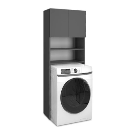 Ramsey Megapap melamine washing machine furniture in anthracite color 65x27x190,6cm.