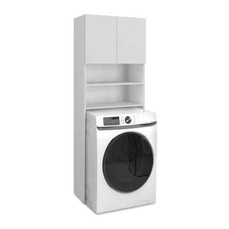 Έπιπλο πλυντηρίου Ramsey Megapap χρώμα λευκό 65x27x190,6εκ.