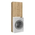 Romme Megapap melamine laundry machine cabinet in sepet oak color 65x27,1x180cm.