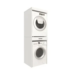 Fika Megapap melamine washing machine and draywer cabinet in white color 67x61.8x198.5cm. Fika Megapap melamine washing machine and draywer cabinet in white color 67x61.8x198.5cm.