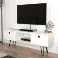 Έπιπλο τηλεόρασης Aversa Megapap χρώμα λευκό 120x29,5x43εκ.