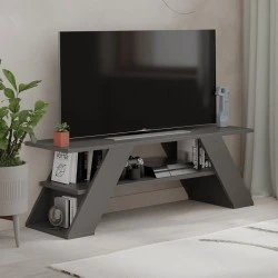 Έπιπλο τηλεόρασης Farfalla Megapap χρώμα ανθρακί 120x33,5x40εκ.