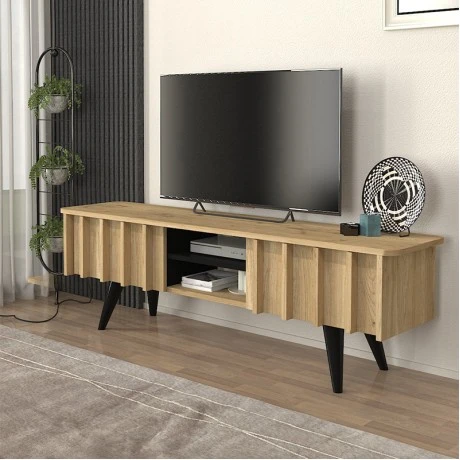 Gemma Megapap melamine tv stand in sepet oak color 150x35x46.7cm.