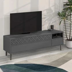 Έπιπλο τηλεόρασης Heaton Megapap χρώμα ανθρακί 144,6x35,6x48,4εκ.