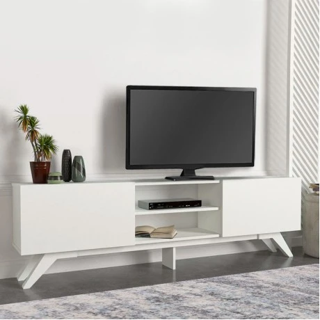 Έπιπλο τηλεόρασης Jarvis Megapap χρώμα λευκό 180x31,3x58εκ.