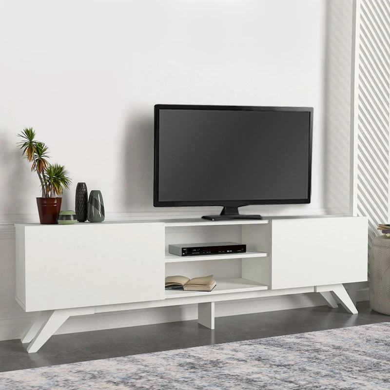 Έπιπλο τηλεόρασης Jarvis Megapap χρώμα λευκό 180x31,3x58εκ.