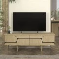 Lava Megapap melamine console in rota oak - anthracite color 150x35x51.3cm.