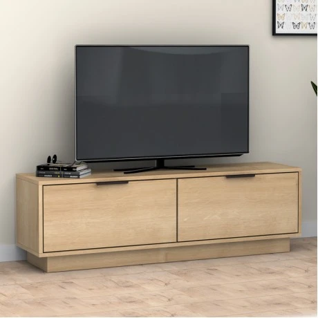 Lisa Megapap melamine TV furniture in oak color 140x35x43cm.