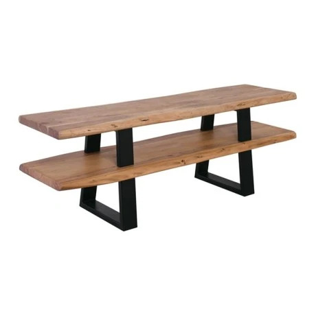 LIZARD TV Board 140x40x50 Acacia Natural Finish (Black Paint)