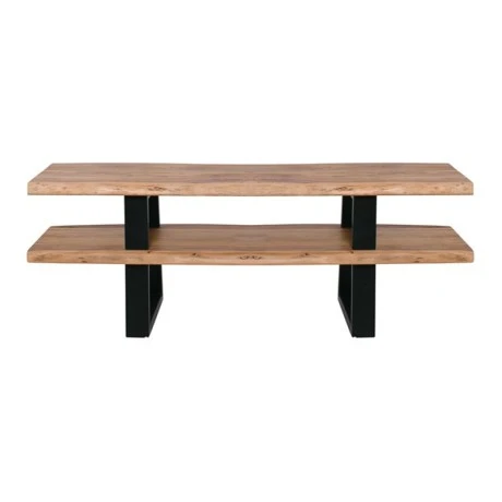 LIZARD TV Board 140x40x50 Acacia Natural Finish (Black Paint)