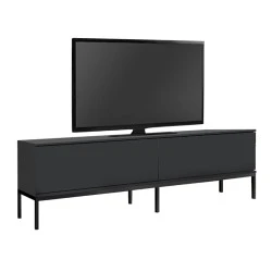 Lord Megapap melamine tv stand in black color 180x30x47cm. Lord Megapap melamine tv stand in black color 180x30x47cm.