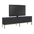 Lord Megapap melamine tv stand in black - gold color 180x30x47cm.