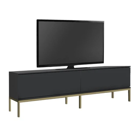 Lord Megapap melamine tv stand in black - gold color 180x30x47cm.