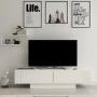 Έπιπλο τηλεόρασης Matera Megapap χρώμα λευκό 150x31,5x41,6εκ.
