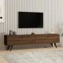 Έπιπλο τηλεόρασης Paris Megapap χρώμα καρυδί 160x25x35εκ.