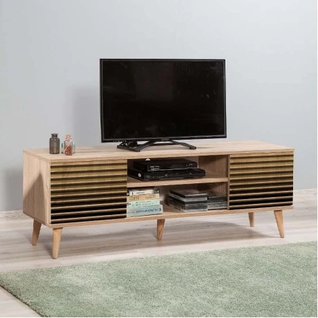 Soho Megapap melamine TV furniture in sonoma color 140x40x50cm.