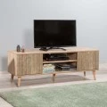 Έπιπλο τηλεόρασης Soho Megapap από μελαμίνη χρώμα sonoma 140x40x50 εκ.