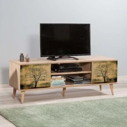 Έπιπλο τηλεόρασης Soho Megapap χρώμα sonoma 140x40x50 εκ.