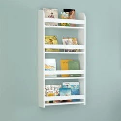Montessori Megapap melamine wall bookshelf in white color 60x15x120cm. Montessori Megapap melamine wall bookshelf in white color 60x15x120cm.
