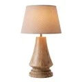 TABLE LAMP MADE OF MANGO WOOD WITH CREAM SHADE D20X40CM