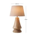 TABLE LAMP MADE OF MANGO WOOD WITH CREAM SHADE D20X40CM