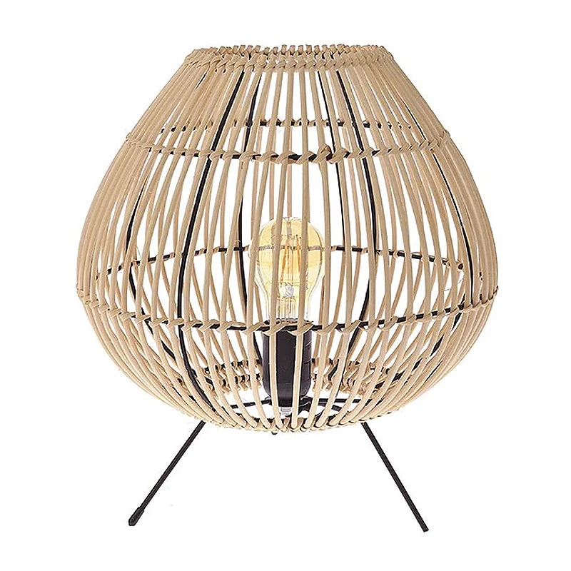 ΕΠΙΤΡΑΠΕΖΙΟ ΛΑΜΠΑΤΕΡ RATTAN Φ31Χ33ΕΚ