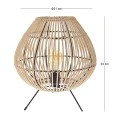 ΕΠΙΤΡΑΠΕΖΙΟ ΛΑΜΠΑΤΕΡ RATTAN Φ31Χ33ΕΚ