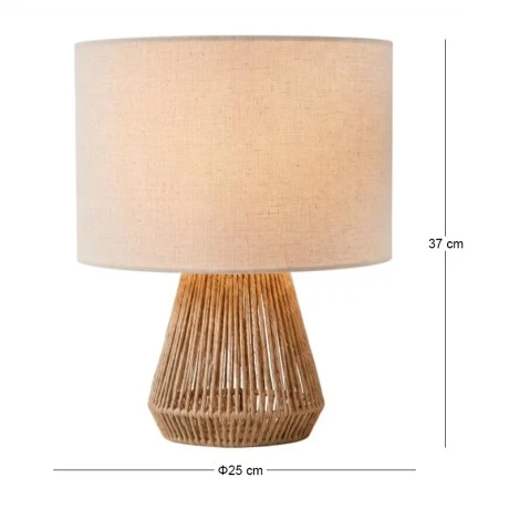 NATURAL ROPE TABLE LAMP D25X37CM