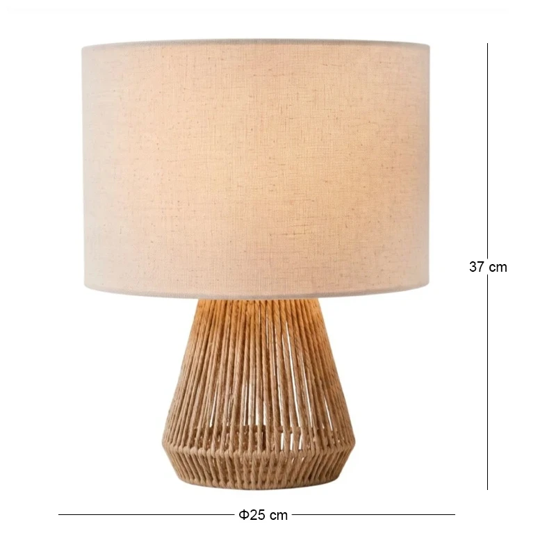 NATURAL ROPE TABLE LAMP D25X37CM
