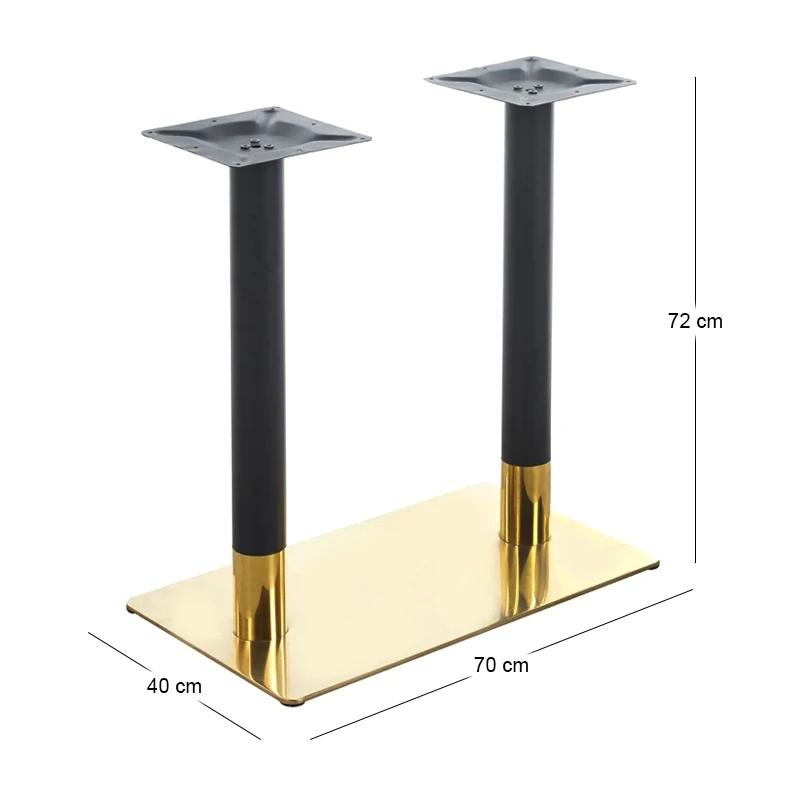 FLASH Metal Base 70x40cm H72cm Black/Gold