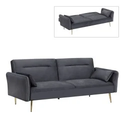 FLICK Sofa-Bed 3-Seater / Velure Grey Fabric FLICK Sofa-Bed 3-Seater / Velure Grey Fabric