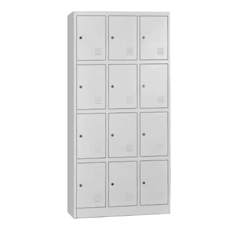Φοριαμός Locker μεταλλικός 12 θέσεων χρώμα λευκό 90x40x185εκ.