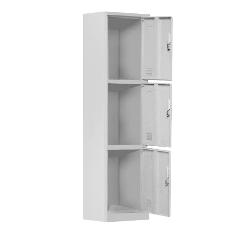 3-LOCKER Metal 38x45x185cm White