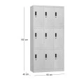 9-LOCKER Metal 90x40x185 White